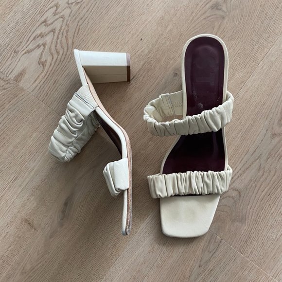 Staud Off-White Heeled Sandals - Picture 5 of 9